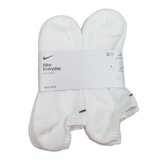 Nike Accessories - Nike Everyday No Show Socks White 6 Pack Women's 6-10 / Youth 5Y-7Y NEW